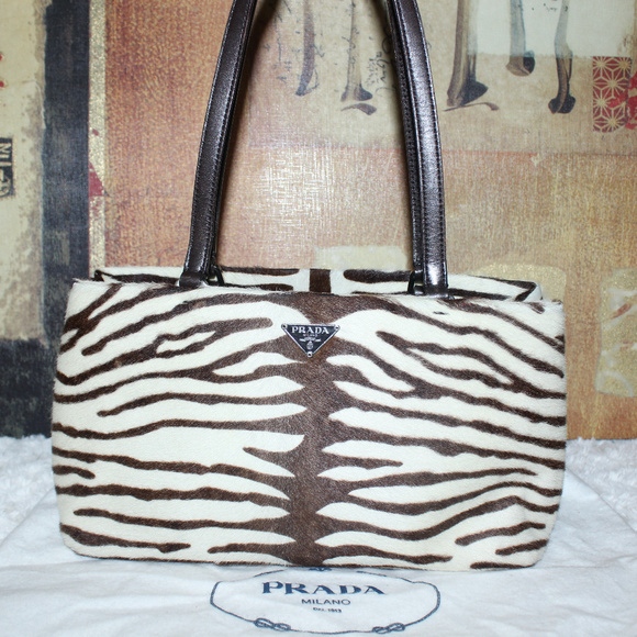 prada zebra print handbag